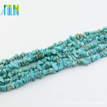 Collier raccords semi pierre précieuse pierre turquoise frites pour les bijoux